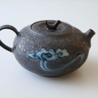 Cloud and Bird Teapot Wide